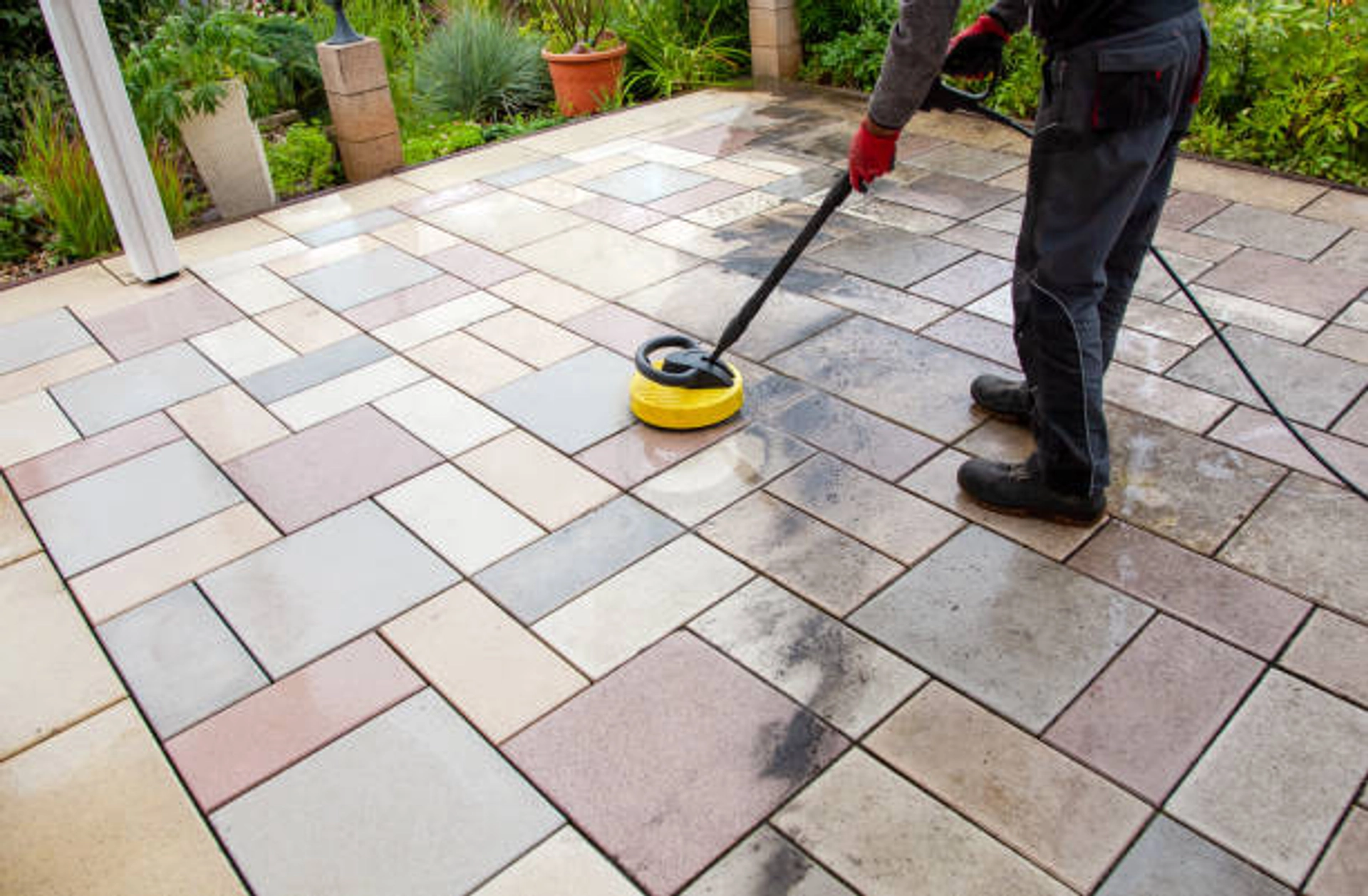 Patio cleaning example 1